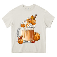 Cream Fall Coffee Heavy Core Tee - FaDigitalArtStudio