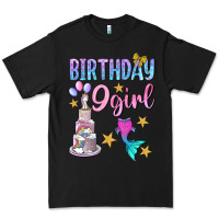 Black Birthday Girl 9 Premium Tee - BundleAndBundleShop