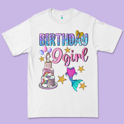 Birthday Girl 9 Premium Tee Designed By Bundleandbundleshop