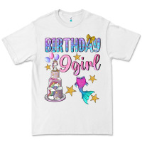 White Birthday Girl 9 Premium Tee - BundleAndBundleShop