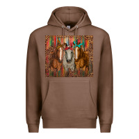 Chestnut western horses with bandanas Premium Hoodie - RanaPortraitStore