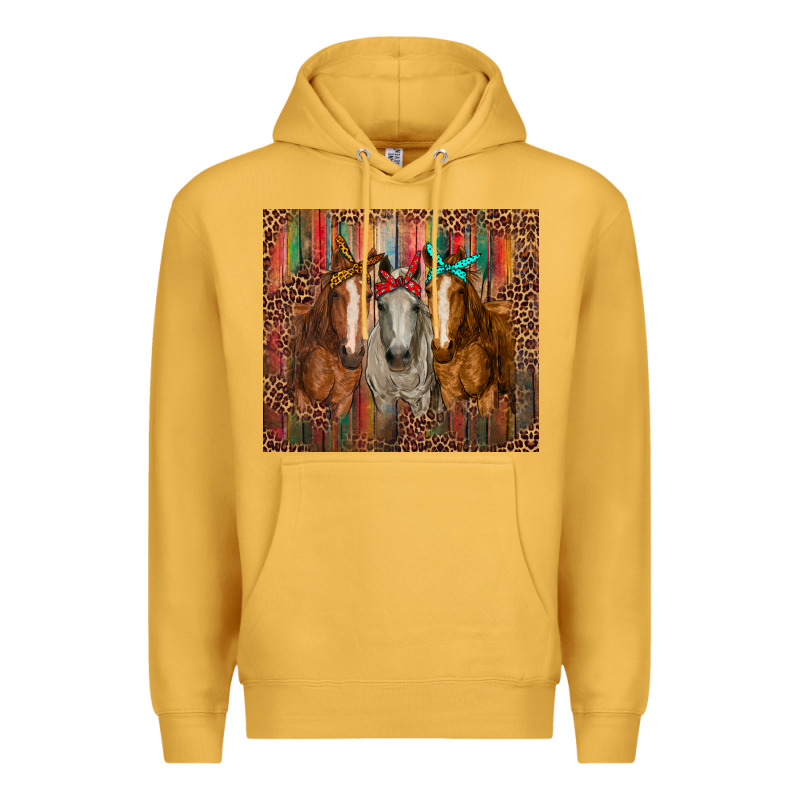 Western Horses With Bandanas Premium Hoodie by RanaPortraitStore | Teevron