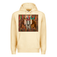 Pina Colada western horses with bandanas Premium Hoodie - RanaPortraitStore