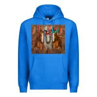 True Royal western horses with bandanas Premium Hoodie - RanaPortraitStore