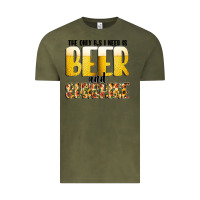 Vintage Olive The Only c B s I NeedIs Beer And Sunshine Vintage Tee - CowhideDigitalArt
