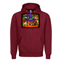 Burgundy halloween heifer Zipper Hoodie - Jasminsmagicworld