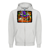 Dove Grey halloween heifer Zipper Hoodie - Jasminsmagicworld