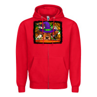 Red halloween heifer Zipper Hoodie - Jasminsmagicworld