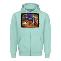 Seafoam halloween heifer Zipper Hoodie - Jasminsmagicworld