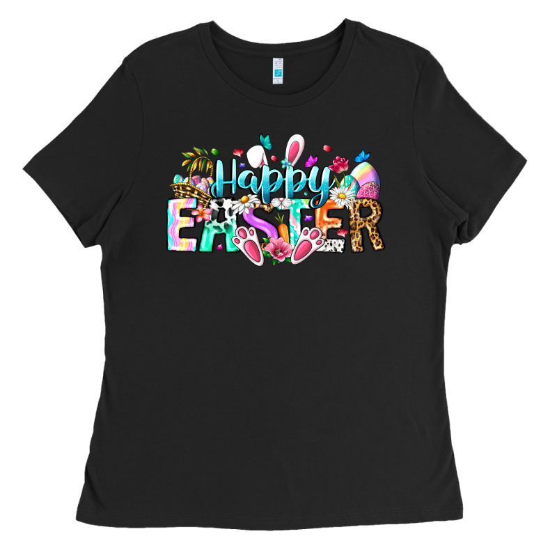 Happy Easter Bunny Ladies Tee by CowhideDigitalArt | Teevron