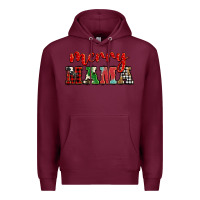 Burgundy Christmas merry mama Premium Hoodie - BarkalooDesign