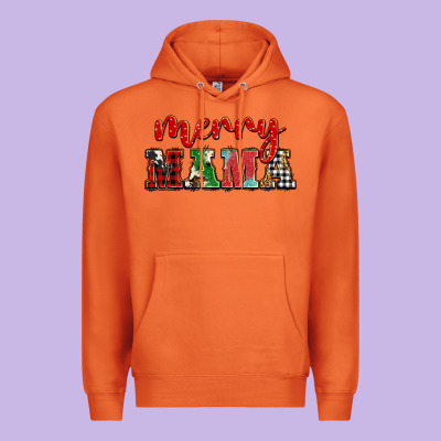 Christmas Merry Mama Premium Hoodie Designed By Barkaloodesign