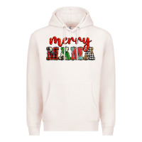Pale Pink Christmas merry mama Premium Hoodie - BarkalooDesign