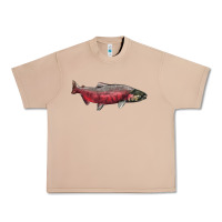Burro Chinook Salmon Fish Illustrations Urban Heavy Tee - LillyAllenDesigns