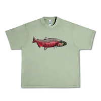 Oil Green Chinook Salmon Fish Illustrations Urban Heavy Tee - LillyAllenDesigns