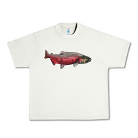 Pistachio Chinook Salmon Fish Illustrations Urban Heavy Tee - LillyAllenDesigns