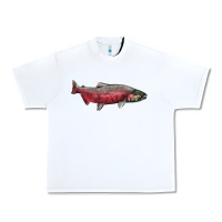 White Chinook Salmon Fish Illustrations Urban Heavy Tee - LillyAllenDesigns