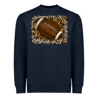 Navy leopard american football backround Heavyweight Sweatshirt - RanaPortraitStore