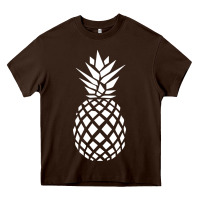 Chocolate Brown pineapple sunset Heavy Core Tee - DesigneFamous