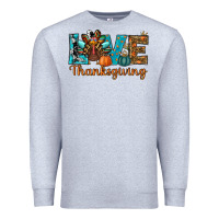 Heather Grey love thanksgivings turkey Premium Sweatshirt - RanaPortraitStore