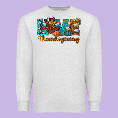 Love Thanksgivings Turkey Premium Sweatshirt Designed By Ranaportraitstore