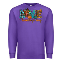 Purple love thanksgivings turkey Premium Sweatshirt - RanaPortraitStore
