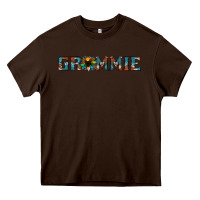 Chocolate Brown grammie cowhide sunflower 1 Heavy Core Tee - Jasminsmagicworld