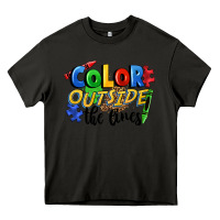 Asphalt Color outside the lines Heavy Core Tee - FaDigitalArtStudio