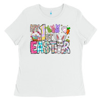 White My 1st Easter Ladies Tee - CowhideDigitalArt