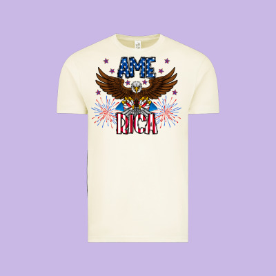 America Eagle Vintage Tee Designed By Cowhidedigitalart