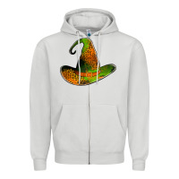 Dove Grey leopard witch hat Zipper Hoodie - Jasminsmagicworld