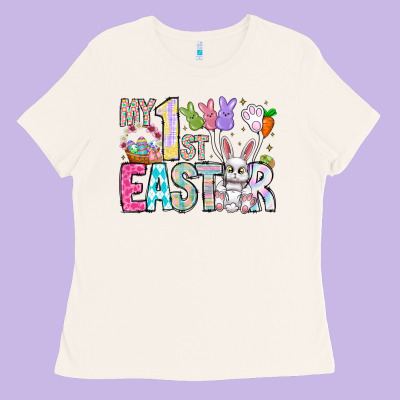 My 1st Easter Ladies Tee Designed By Cowhidedigitalart
