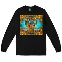 Black Western Faith Cross Butterfly Long Sleeve Tee - LillyAllenDesigns