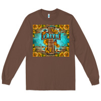 Chestnut Western Faith Cross Butterfly Long Sleeve Tee - LillyAllenDesigns