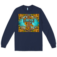 Navy Western Faith Cross Butterfly Long Sleeve Tee - LillyAllenDesigns