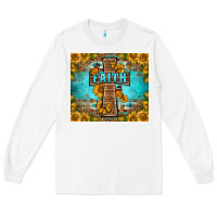 White Western Faith Cross Butterfly Long Sleeve Tee - LillyAllenDesigns