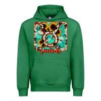Emerald taurus turquoise cowhide Urban Hoodie - RanaPortraitStore