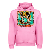 Fuchsia Pink taurus turquoise cowhide Urban Hoodie - RanaPortraitStore