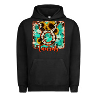 Pigment Black taurus turquoise cowhide Urban Hoodie - RanaPortraitStore