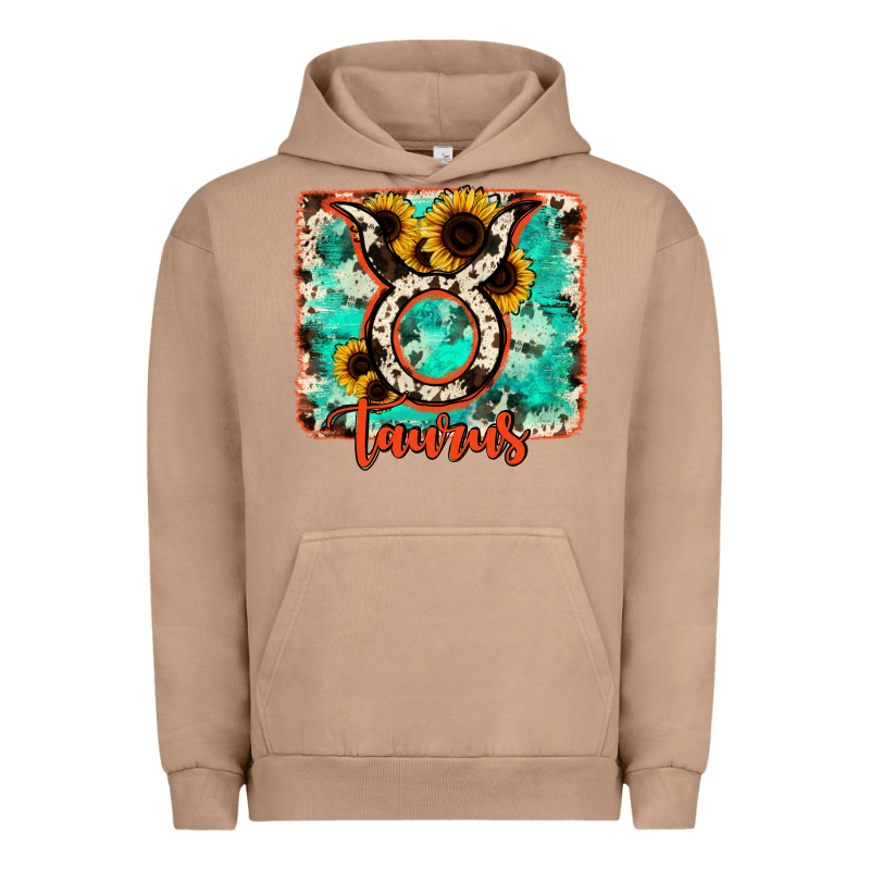 Taurus Turquoise Cowhide Urban Hoodie by RanaPortraitStore | Teevron