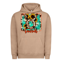 Pigment Burro taurus turquoise cowhide Urban Hoodie - RanaPortraitStore