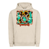 Pigment French Oak taurus turquoise cowhide Urban Hoodie - RanaPortraitStore