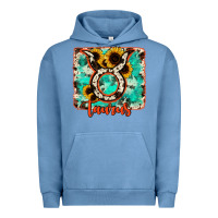 Pigment Pebble Blue taurus turquoise cowhide Urban Hoodie - RanaPortraitStore