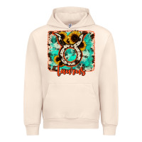 Sandshell taurus turquoise cowhide Urban Hoodie - RanaPortraitStore