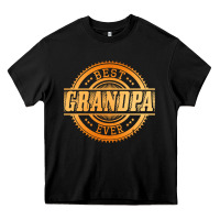 Black best grandpa Heavy Core Tee - DesigneFamous