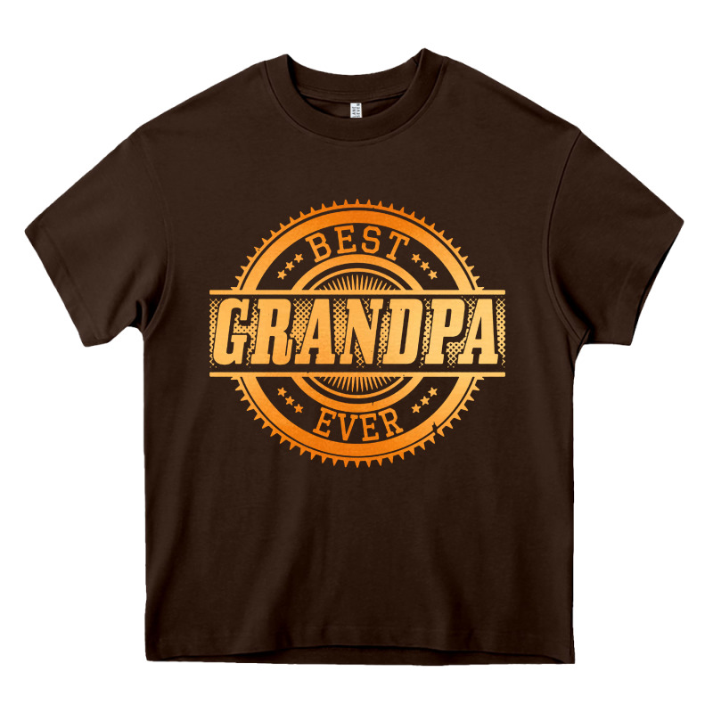 Best Grandpa Heavy Core Tee by DesigneFamous | Teevron