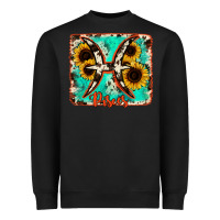 Black pisces turquoise cowhide Heavyweight Sweatshirt - RanaPortraitStore