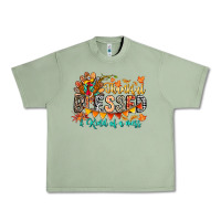 Oil Green Thankful Blessed Kind Of Mess Urban Heavy Tee - CowhideDigitalArt