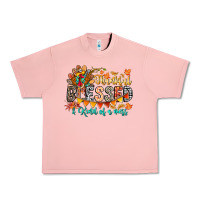 Salmon Thankful Blessed Kind Of Mess Urban Heavy Tee - CowhideDigitalArt