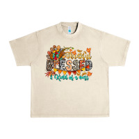 Sandshell Thankful Blessed Kind Of Mess Urban Heavy Tee - CowhideDigitalArt